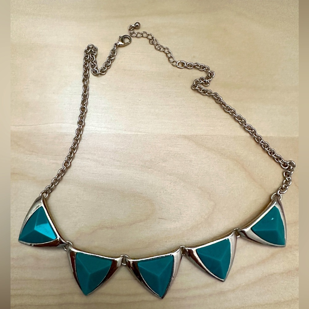Green Triangle Necklace